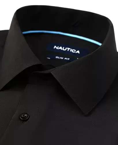 Men's Slim Fit Supershirt Dress Shirt-Black - 6