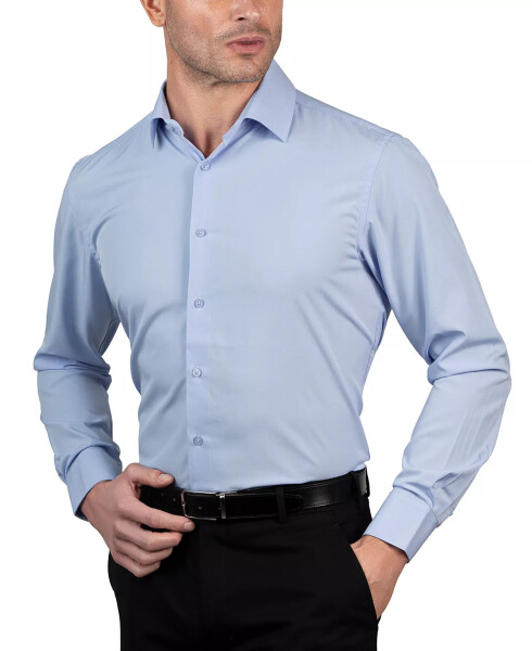 Men's Slim Fit Supershirt Dress Shirt Light Blue - 1