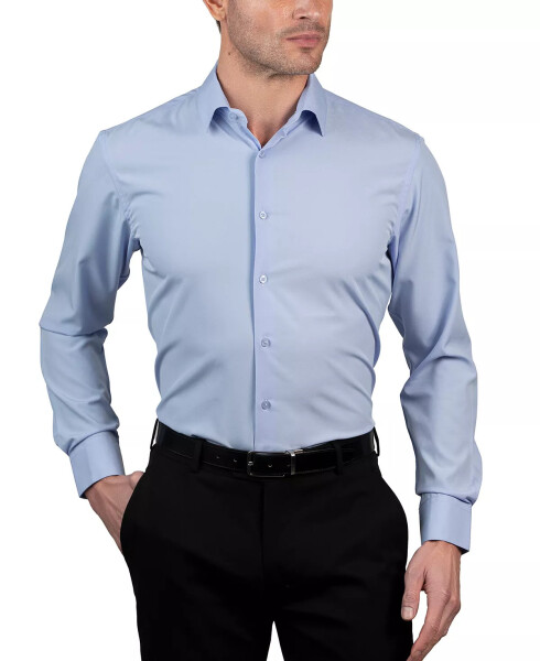 Men's Slim Fit Supershirt Dress Shirt Light Blue - 2