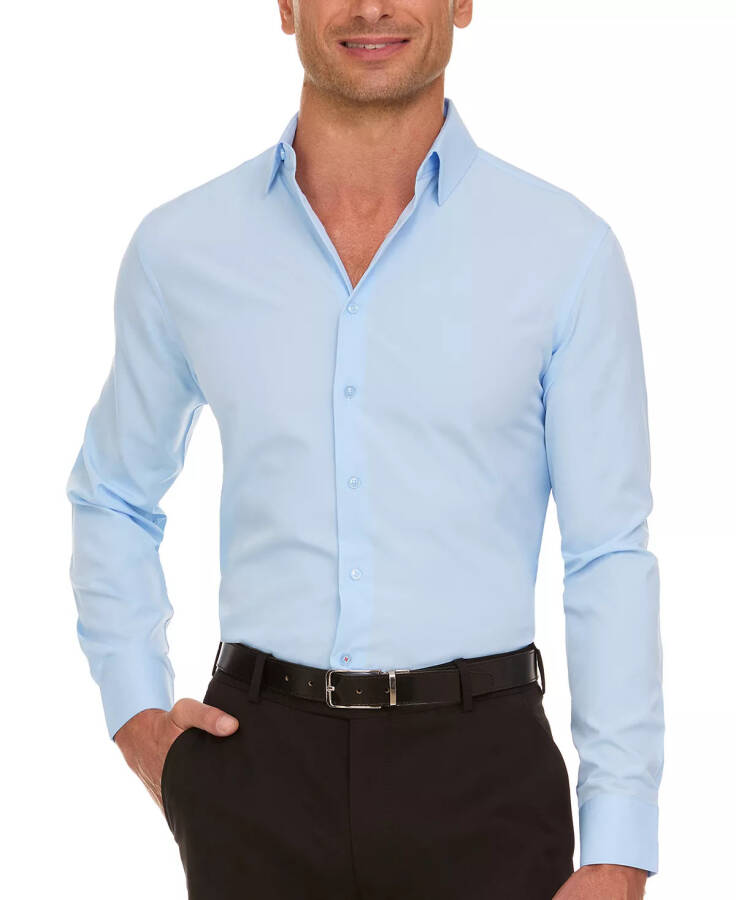 Men's Slim Fit Supershirt Dress Shirt Light Blue - 5