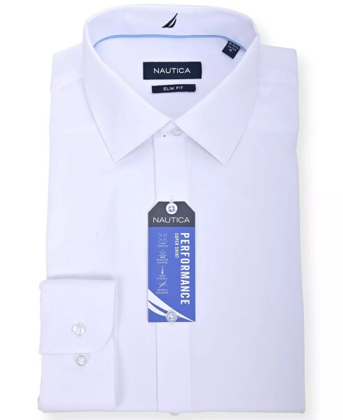 Men's Slim Fit Supershirt Dress Shirt White - 4