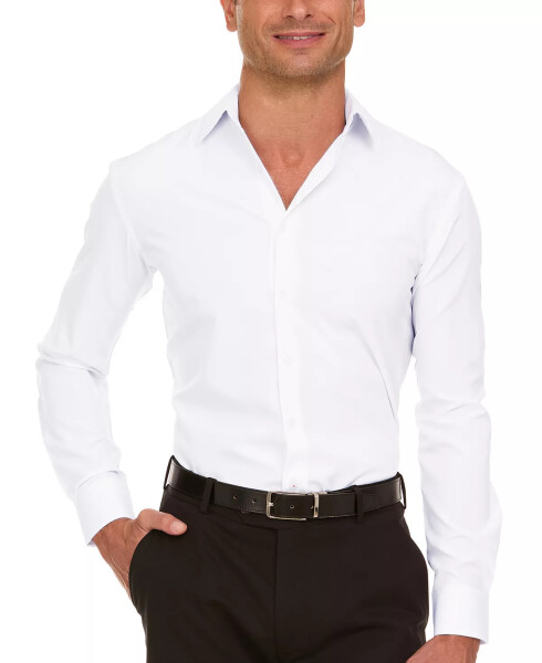 Men's Slim Fit Supershirt Dress Shirt White - 7