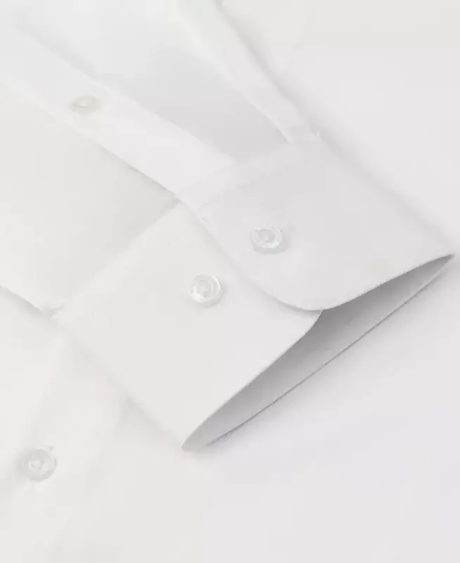 Men's Slim Fit Supershirt Dress Shirt-White - 5