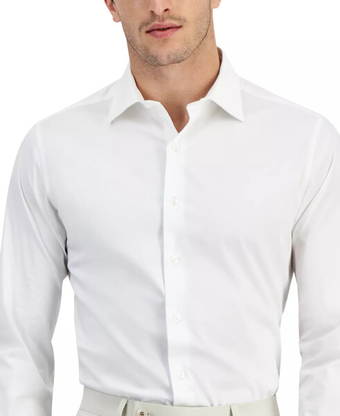 Men's Slim-Fit Temperature Regulating Dress Shirt, Created for Modazone Bright White - 3