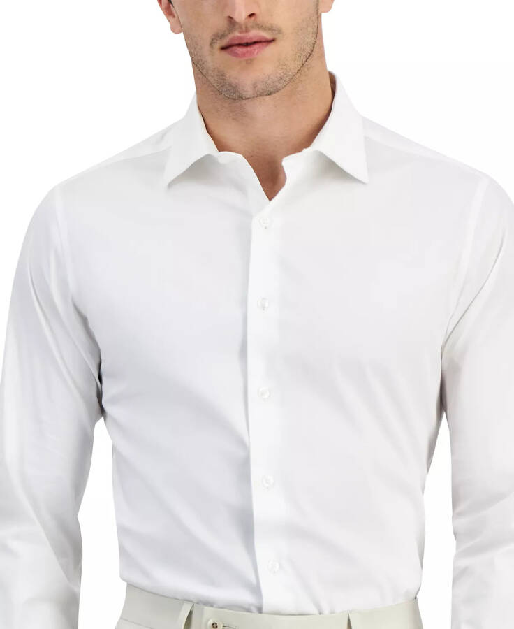 Men's Slim-Fit Temperature Regulating Dress Shirt, Created for Modazone Bright White - 3