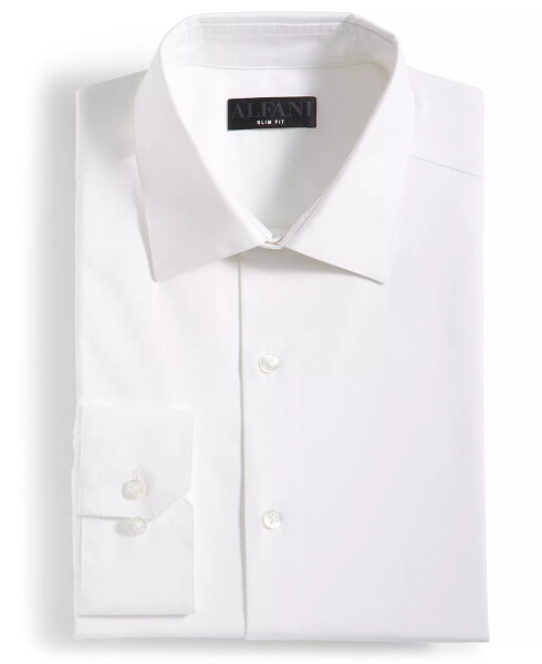 Men's Slim-Fit Temperature Regulating Dress Shirt, Created for Modazone Bright White - 4