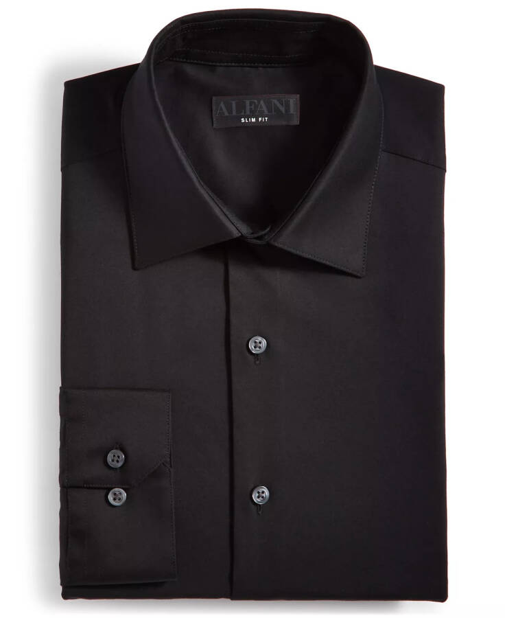 Men's Slim-Fit Temperature Regulating Dress Shirt, Created for Modazone Deep Black - 2