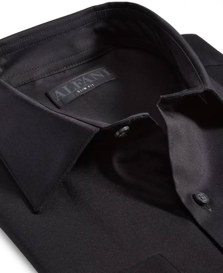 Men's Slim-Fit Temperature Regulating Dress Shirt, Created for Modazone Deep Black - 3