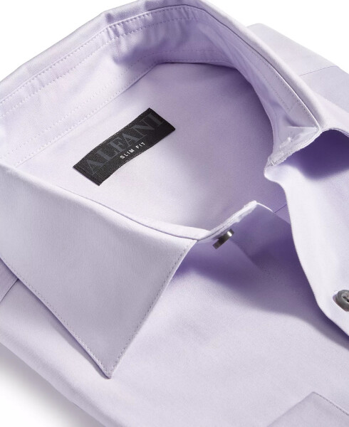 Men's Slim-Fit Temperature Regulating Dress Shirt, Created for Modazone Lilac Whisper - 3