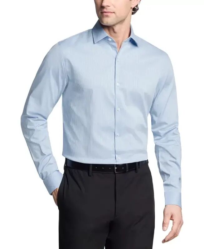 Men's Slim Fit Tonal Stripe Dress Shirt - Cloud Blue - Kenneth Cole Reaction