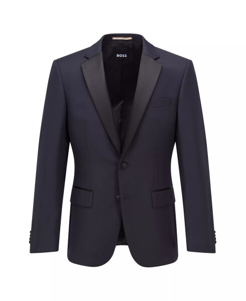 Men's Slim-Fit Tuxedo Jacket Dark Blue - 3