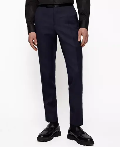 Men's Slim-Fit Tuxedo Trousers - 1
