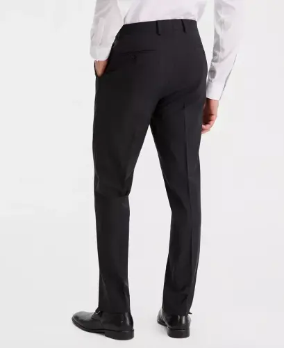 Men's Slim-Fit Wool-Blend Stretch Kostyum Shim - 3