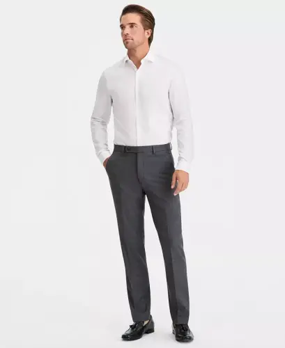 Men's Slim-Fit Wool-Blend Stretch Kostyum Shim 