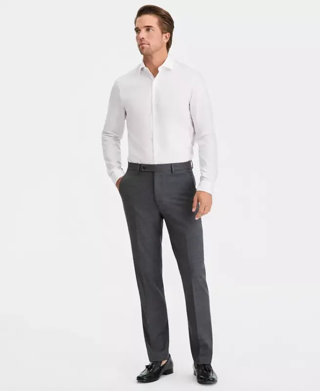 Men's Slim-Fit Wool-Blend Stretch Kostyum Shim - 1