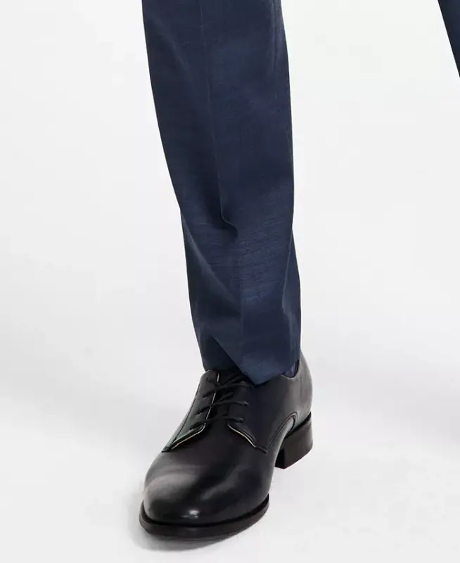 Men's Slim-Fit Wool-Blend Stretch Suit Pants - 7