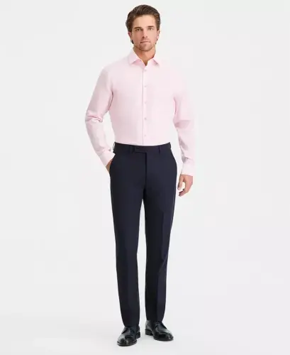Men's Slim-Fit Wool-Blend Stretch Suit Pants 