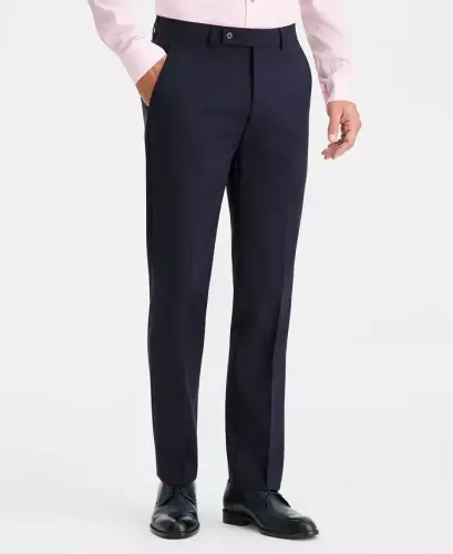 Men's Slim-Fit Wool-Blend Stretch Suit Pants - CALVIN KLEIN (1)