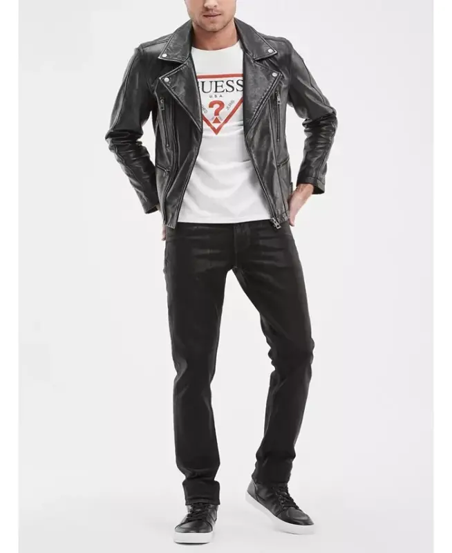 Men's Slim Tapered Jeans-Black - GUESS