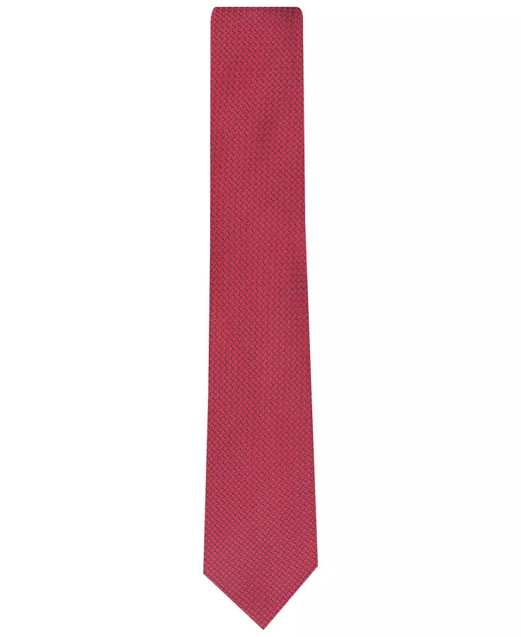 Men's Slim Textured Tie, Created for Modazone Red - 2