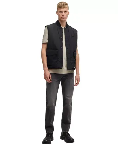 Men's Slub-Cotton Logo Detail T-Shirt - HUGO BOSS (1)