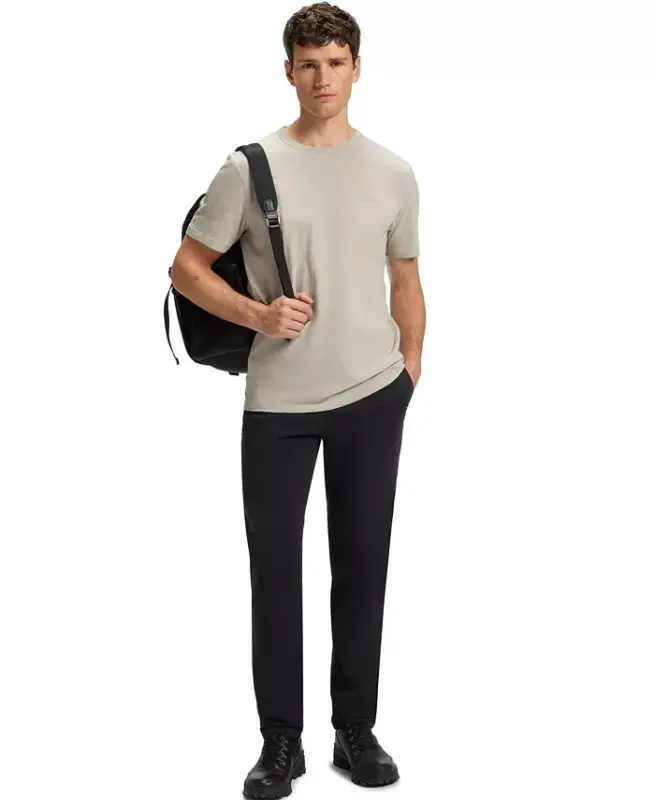 Men's Slub-Cotton Logo Detail T-Shirt - 4