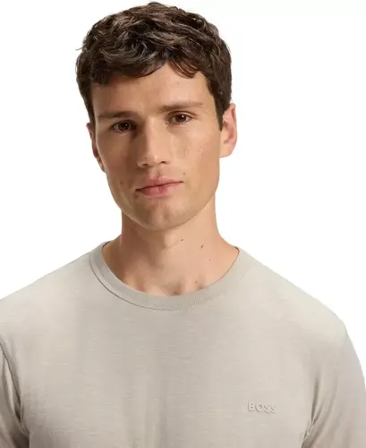 Men's Slub-Cotton Logo Detail T-Shirt - 5