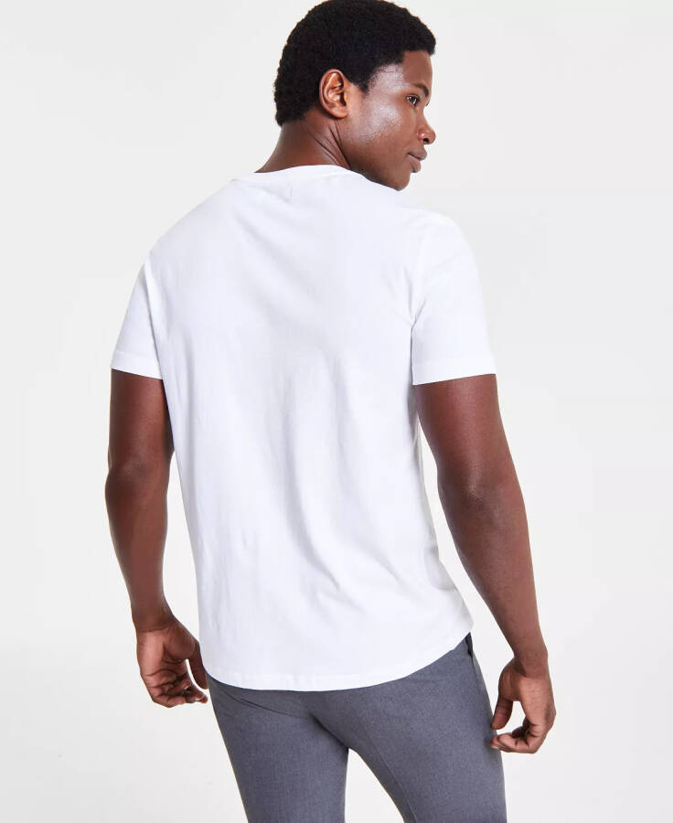 Men's Smooth Cotton Solid Crewneck T-Shirt Brilliant White - 2