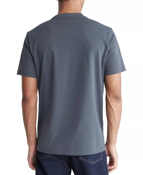 Men's Smooth Cotton Solid Crewneck T-Shirt Forged Iron - 2