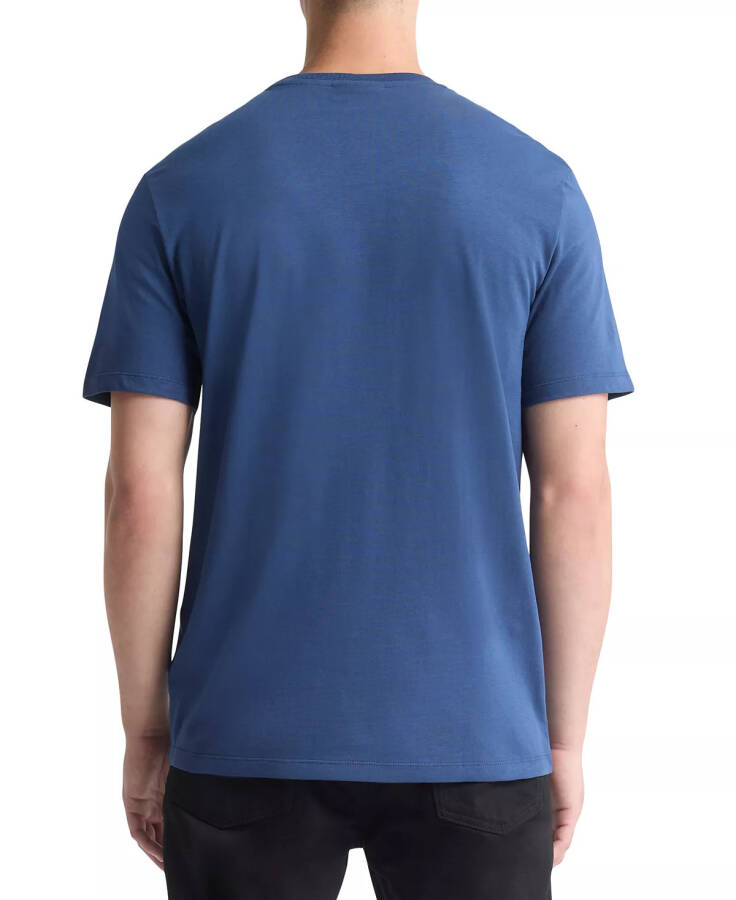 Men's Smooth Cotton Solid Crewneck T-Shirt Insignia Blue - 2