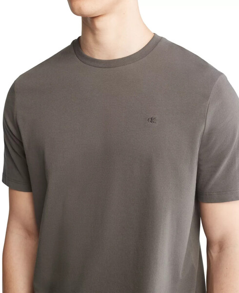 Men's Smooth Cotton Solid Crewneck T-Shirt Juniper Mist - 3