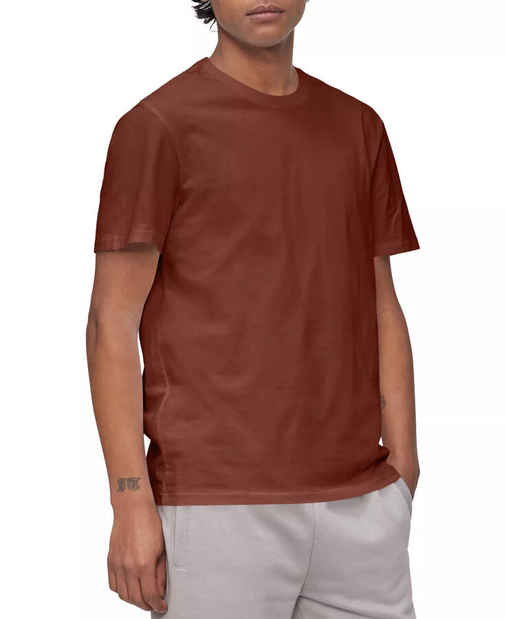 Men's Smooth Cotton Solid Crewneck T-Shirt Roasted Russet - 1