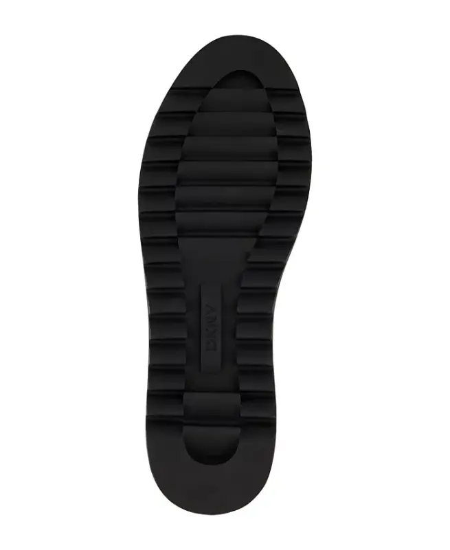 Men's Smooth Leather Sawtooth Sole Sneakers - Navy - 5