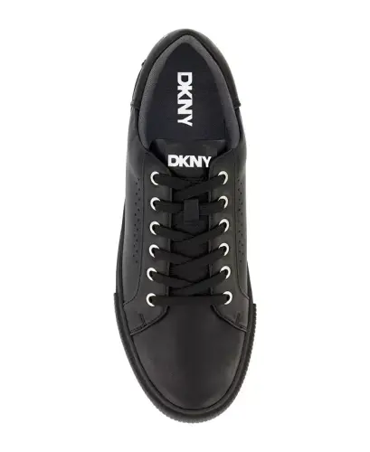 Men's Smooth Leather Sawtooth Sole Sneakers - Navy - 8