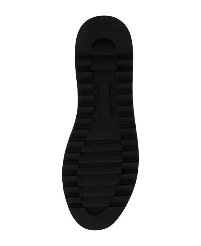 Men's Smooth Leather Sawtooth Sole Sneakers - Navy - 13