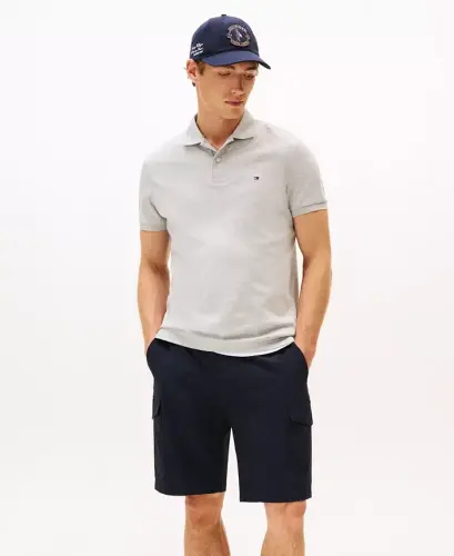 Men's Smooth Touch Liquid Cotton Polo Shirt - Light Gray Heather - TOMMY HILFIGER (1)