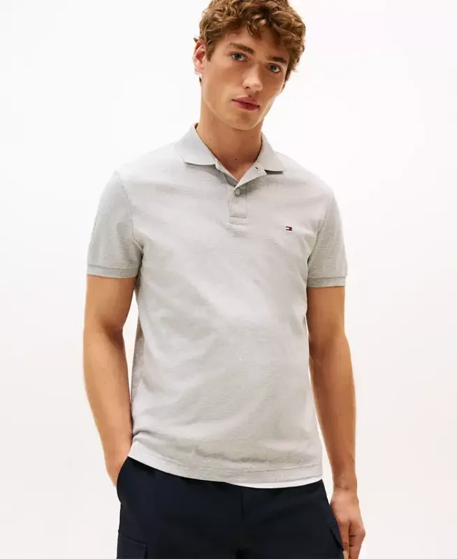 Men's Smooth Touch Liquid Cotton Polo Shirt - Light Gray Heather - 1