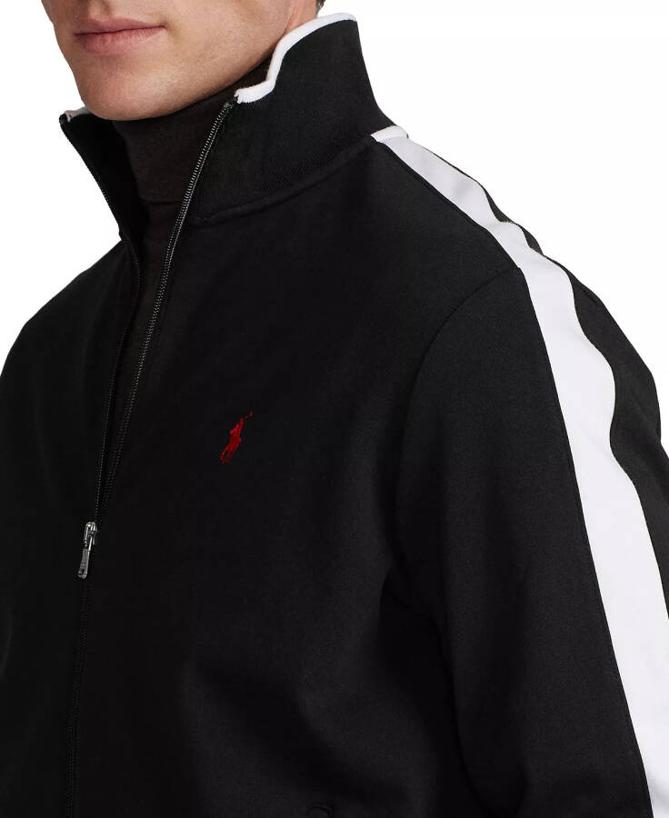 Men's Soft Cotton Track Jacket Polo Black - 2