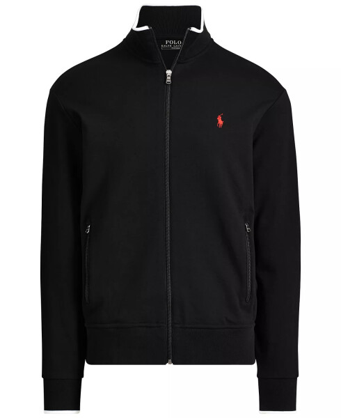 Men's Soft Cotton Track Jacket Polo Black - 5