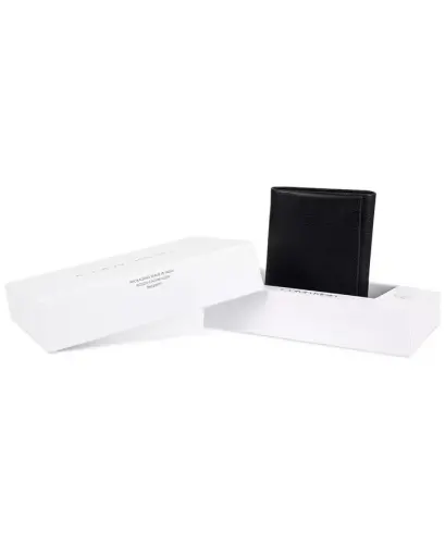 Men's Soft Milled Trifold Wallet-Black - 6