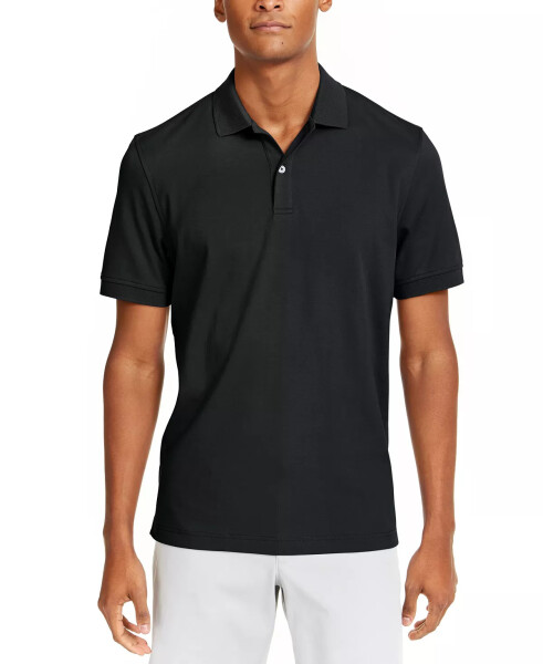 Men's Soft Touch Interlock Polo, Created for Modazone Deep Black - 2