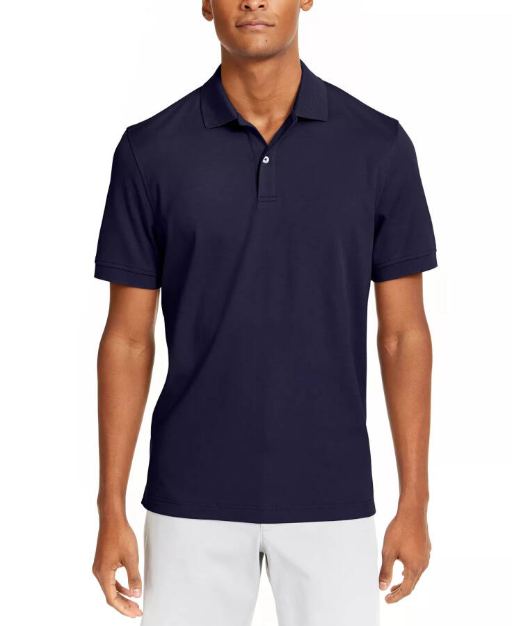 Men's Soft Touch Interlock Polo, Created for Modazone - Navy Blue - 2