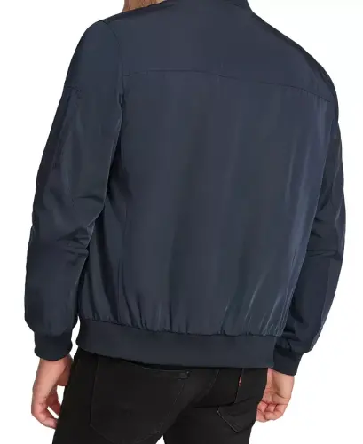 Men's Solid-Color Zipper Flight Jacket - True Navy - CALVIN KLEIN (1)