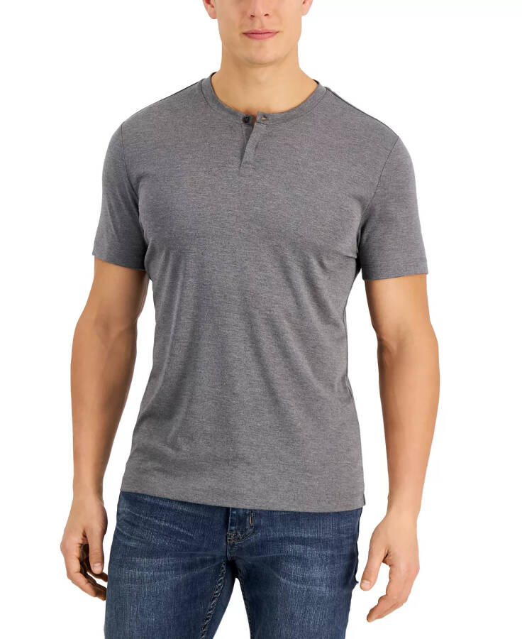 Men's Solid Henley, Created for Modazone Onyx Opd - 1