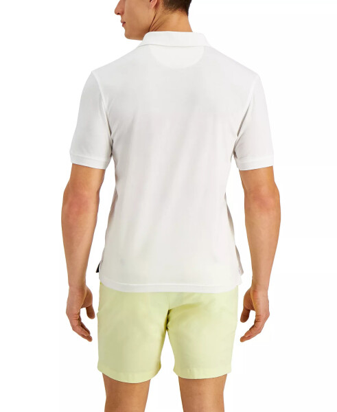 Men's Solid Jersey Polo with Pocket, Created for Modazone Bright White - 5