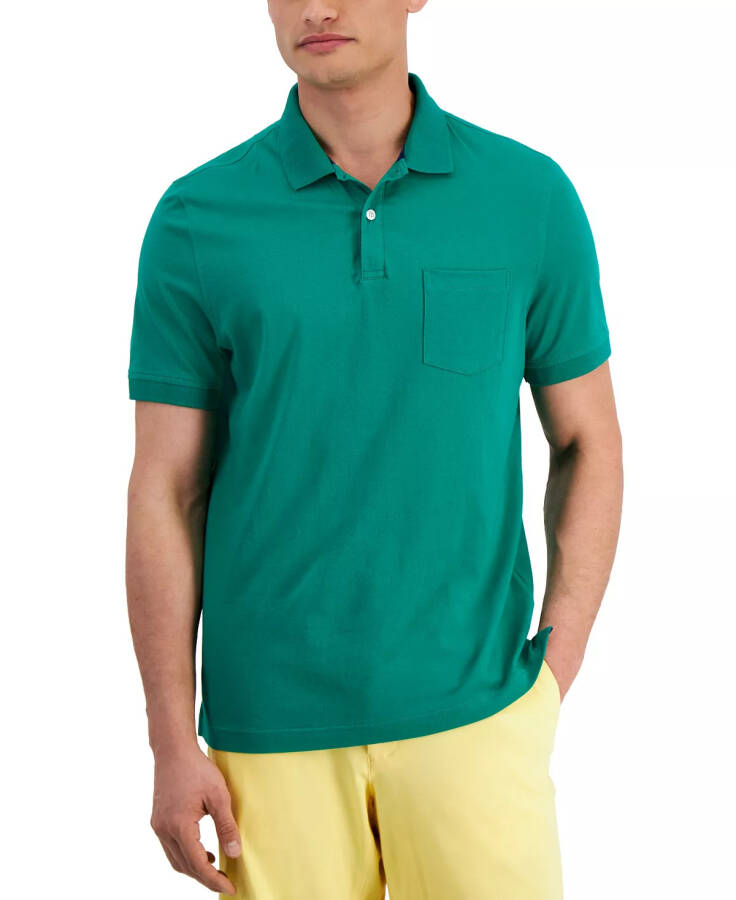 Men's Solid Jersey Polo with Pocket, Created for Modazone Wild Meadow - 1