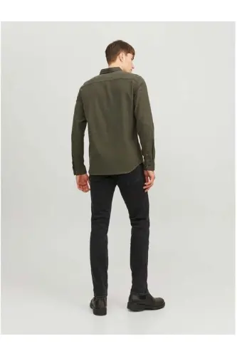 Men's Solid Long Sleeve Shirt - 3