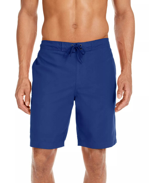 Men's Solid Quick-Dry 9” E-Board Shorts, Created for Modazone New Cerulean - 2