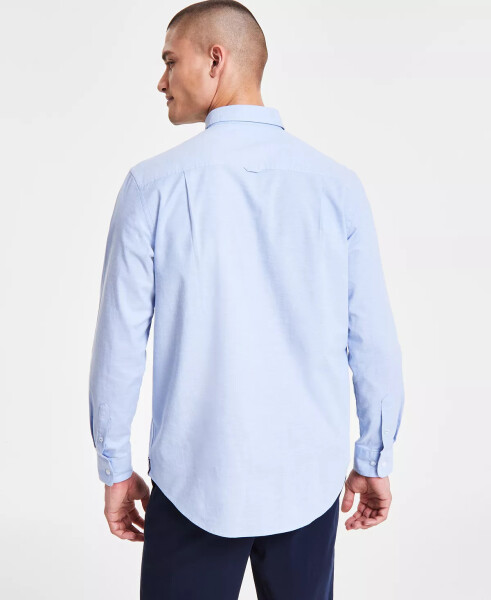 Men's Solid Stretch Oxford Cotton Shirt, Created for Modazone Lupine Blue - 8