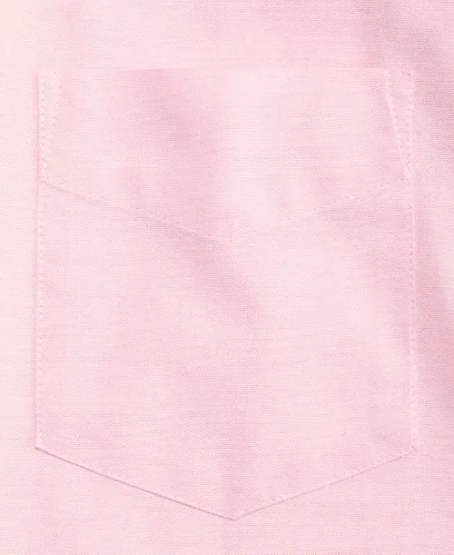 Men's Solid Stretch Oxford Cotton Shirt, Created for Modazone - Solid Oxford - Pink Streak - 12